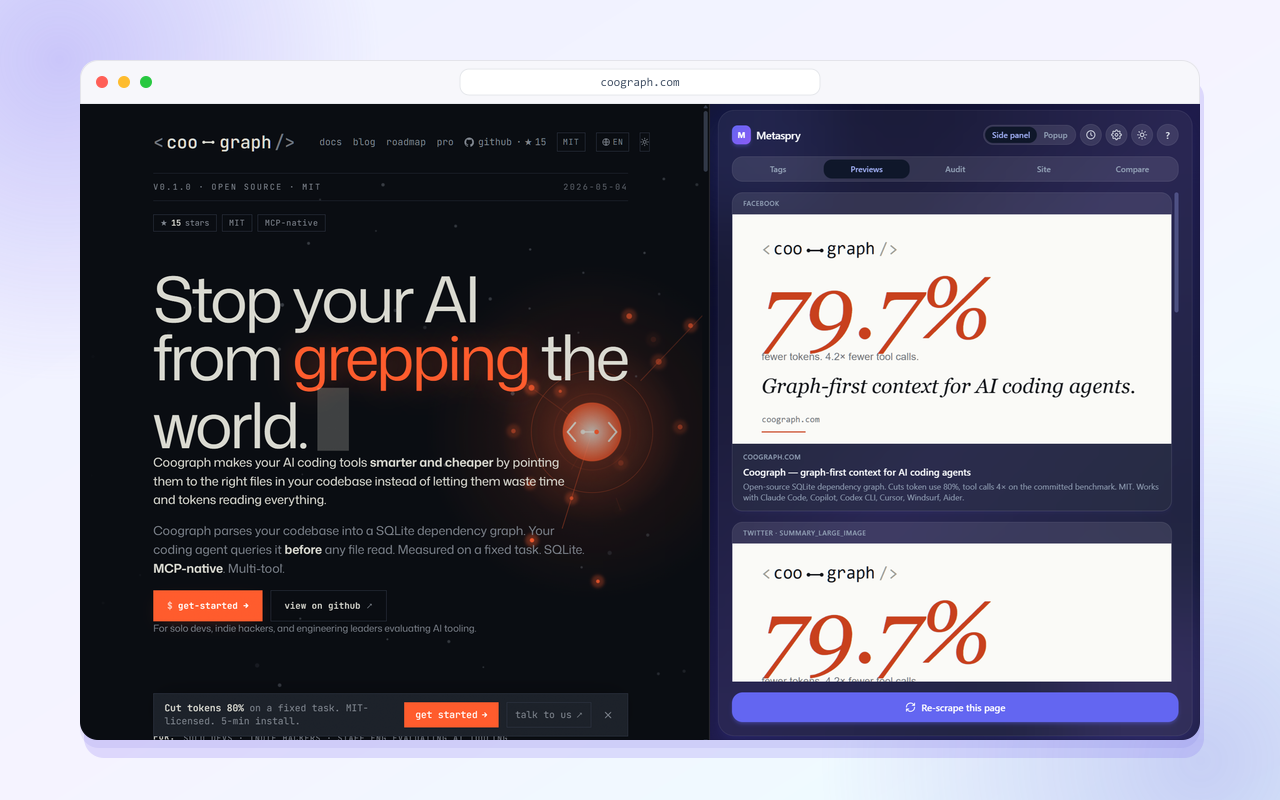 Seven social previews