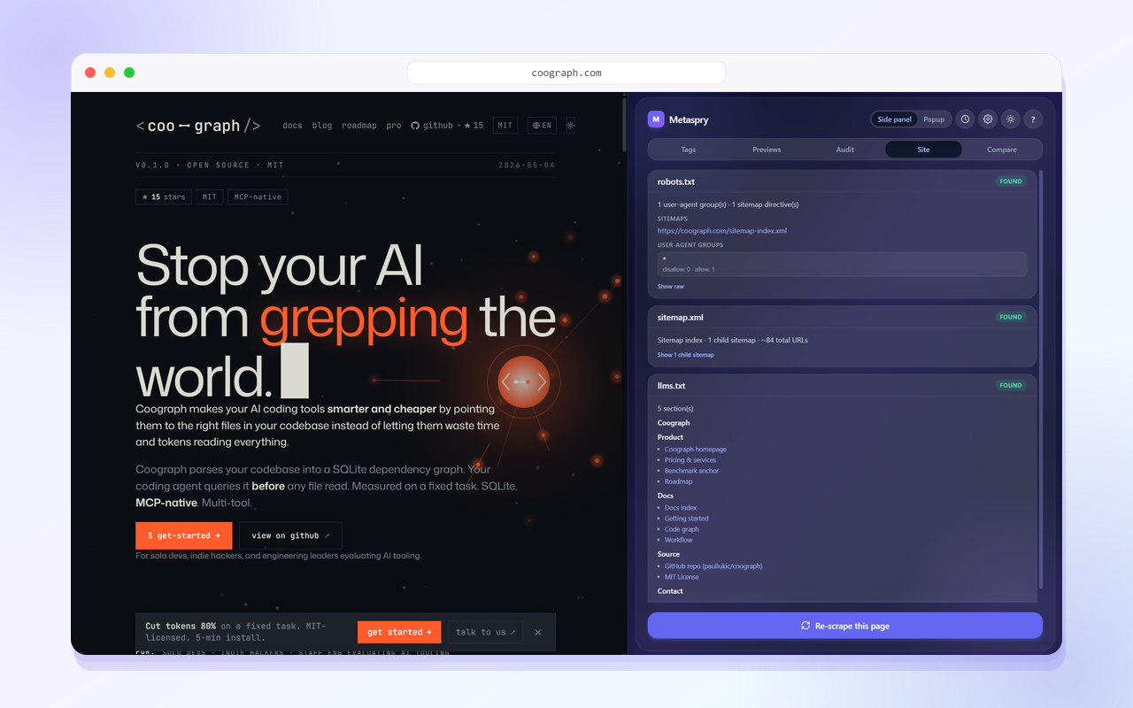 Site files at a glance